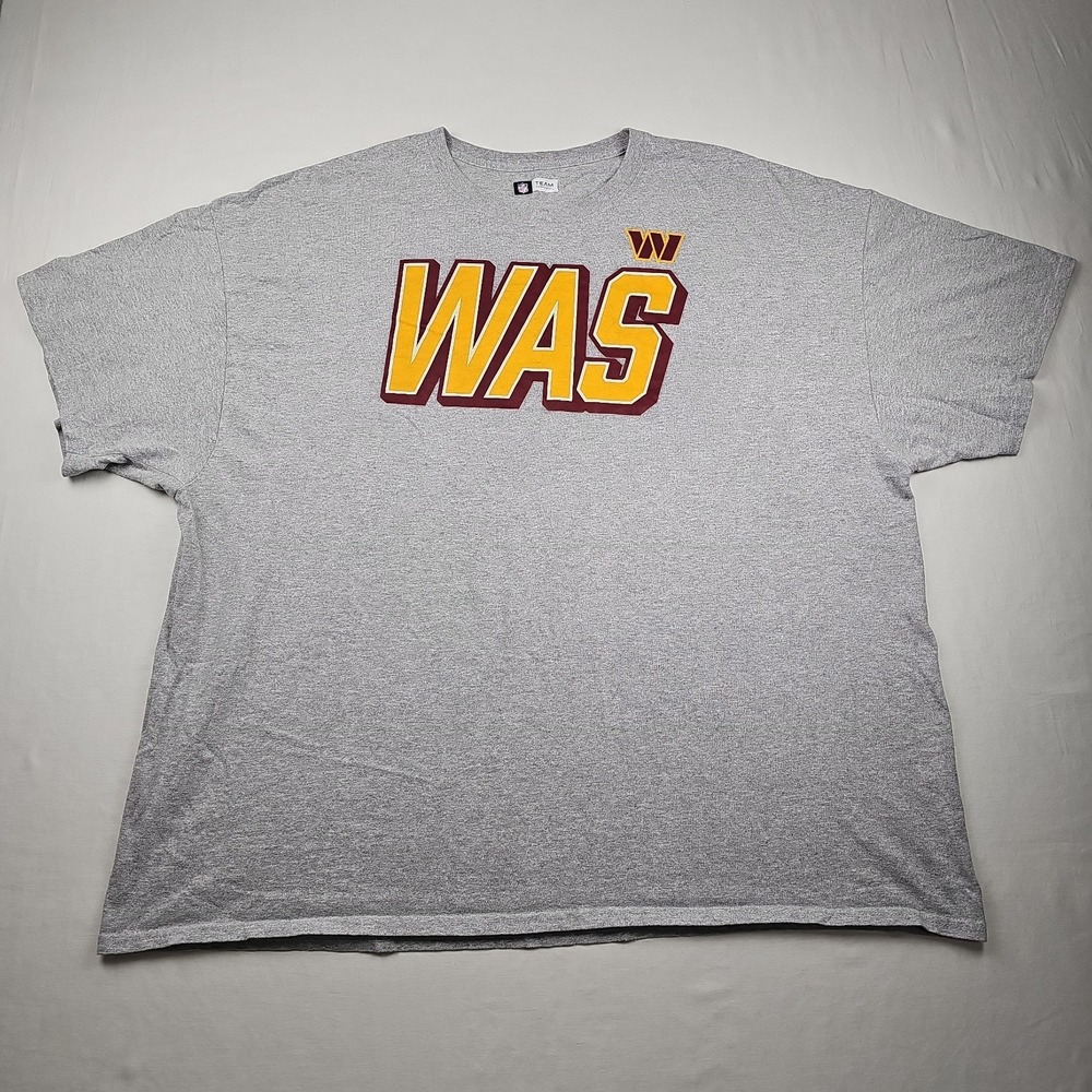 NFL Washington Commanders Men's Size 3XL Gray T-Shirt Team Logo Short Sleeve Tee